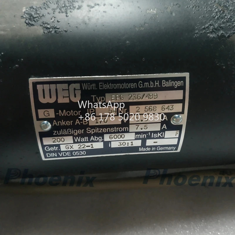 WEG 모터 다상 80.94E90-0408 Roland 300/305 EPG 236/499 기어 엔진 236/593 2568643 / 2803390