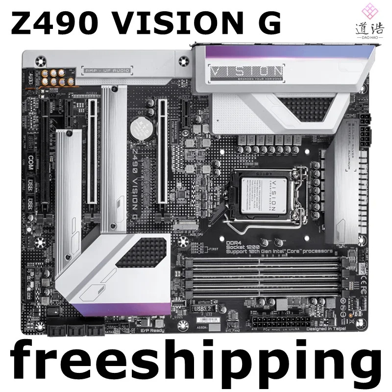 Z490 VISION G 마더보드128GB LGA 1200 DDR4 메인보드 완전 작동 리퍼
