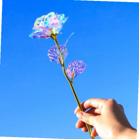 ShenzhenProductsCompany 성인의날선물 홀로그램 장미 크리스탈 꽃 기념일 선물 소품