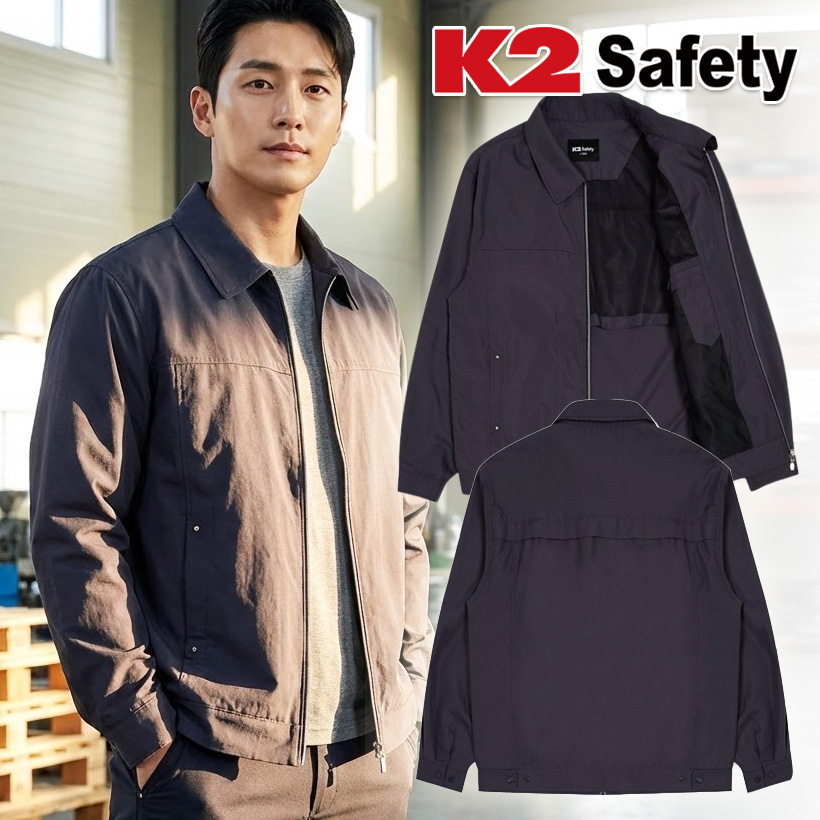 K2세이프티 봄작업복자켓 춘추 단체 현장복 남자 노가다 작업점퍼 가을 건설현장 작업용상의 - 상품 이미지