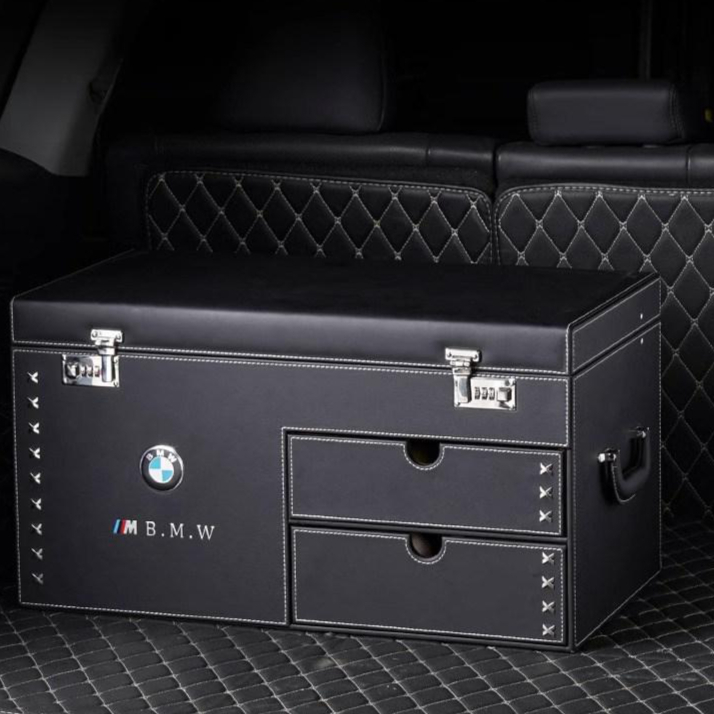 BMW 자동차 트렁크정리함 수납함 가죽 차량용 트렁크 정리 박스 - 상품 이미지