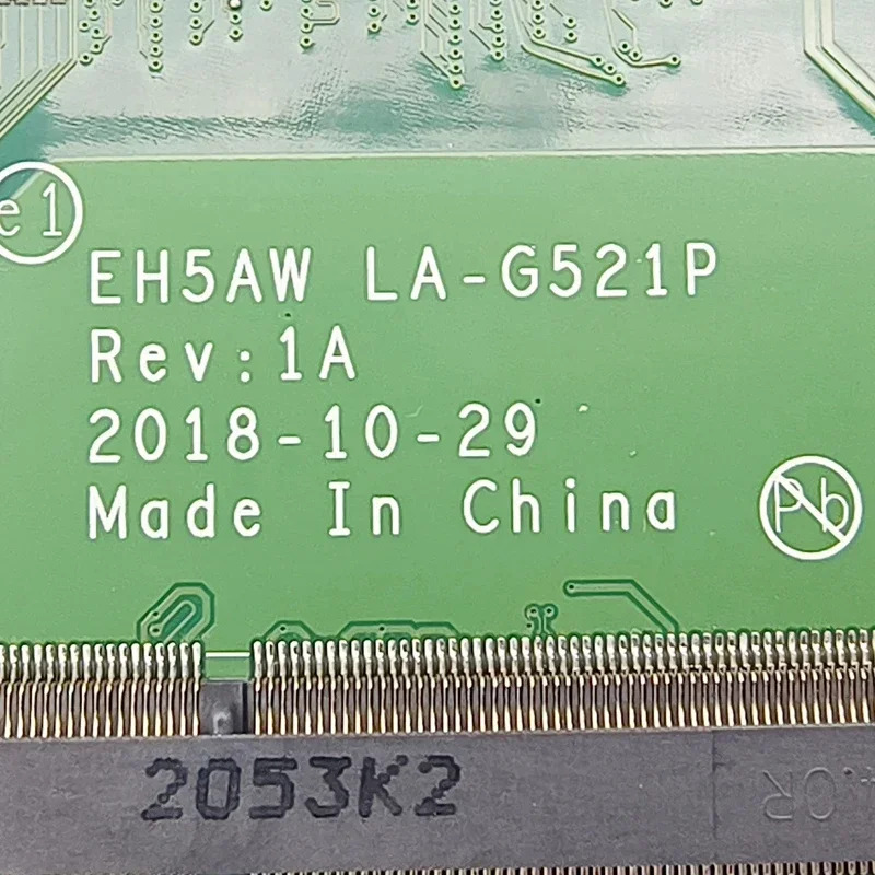 Acer Aspire A515-52 N18C1 i5-8265U 노트북 마더보드 EH5AW LA-G521P DDR4 UMA 메인보드 완전 작동 리퍼