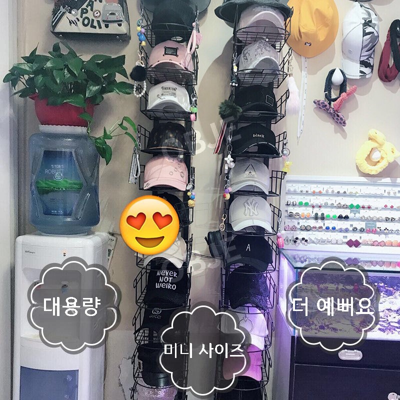 철제 모자걸이 무타공 다단식 스탠드 거치대 - 상세 이미지 4