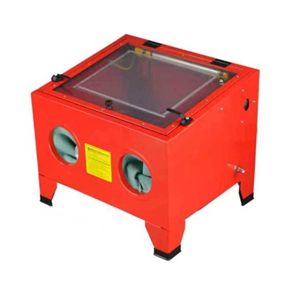 샌드블라스터 부스 테이블 샌드블라스팅 에어 작업대 90L 레드 - 상품 이미지