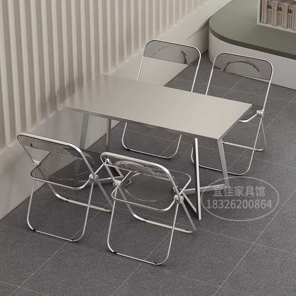 스텐 사각 테이블 식당 탁자 카페 매장용 레스토랑 70x70cm V자형 - 상세 이미지 2