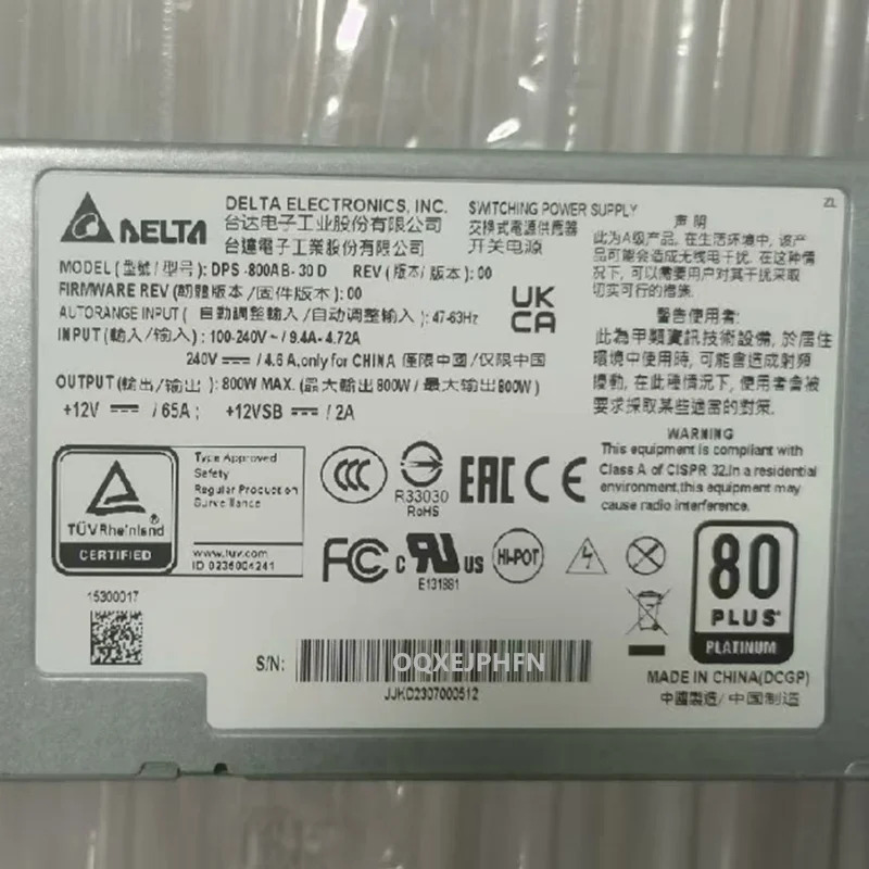 DELTA 800W 전원공급장치 DPS-800AB-30 D새 원본 PSU