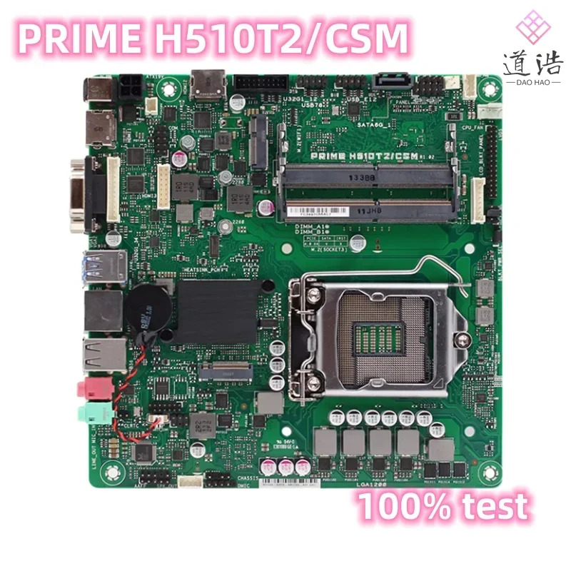 PRIME H510T2/CSM Mini-ITX 마더보드64GB LGA 1200 지원 대 CPU DDR4 H510 완전 작동 리퍼