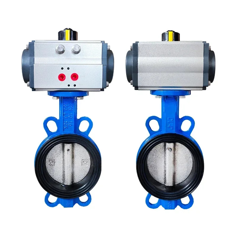 D671X 공압 버터플라이 밸브 클램프 스테인레스 스틸 액추에이터 스위치 라이닝 PTFE DN100 150 DN80