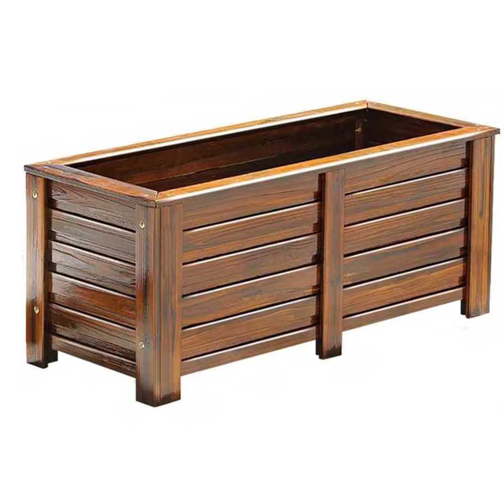 방부목 화분 직사각 정원 원목화분 박스 테라스 텃밭 40x40x60cm - 상품 이미지