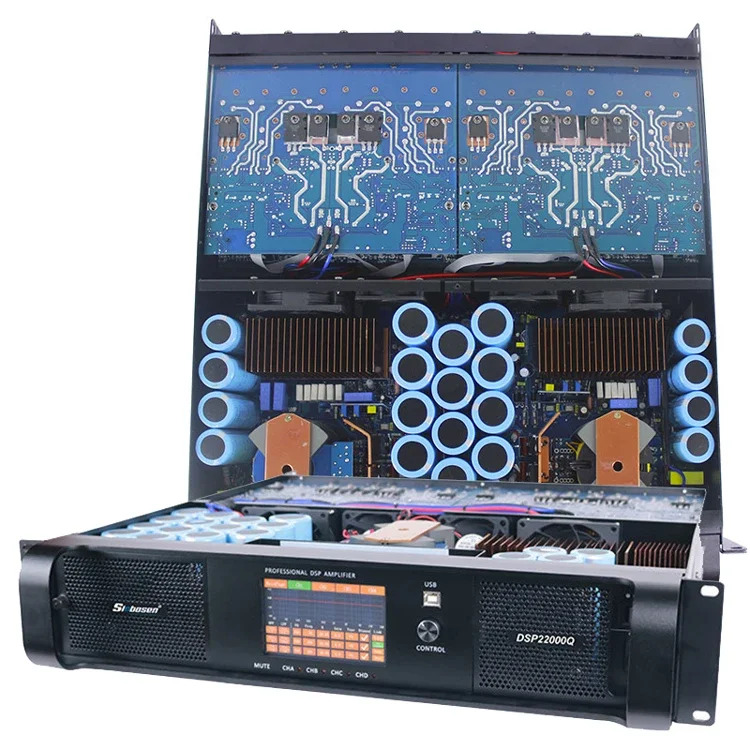 DSP22000Q 4채널 5000와트 td dsp 노래방 증폭기 프로