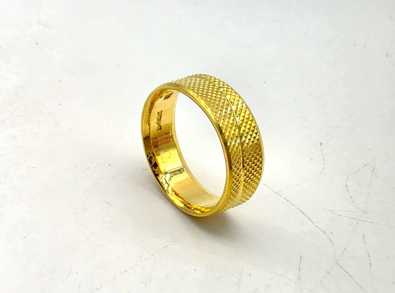 24K 순금 7.5g(2) 다이아컷 와이드 반지 - 상세 이미지 5