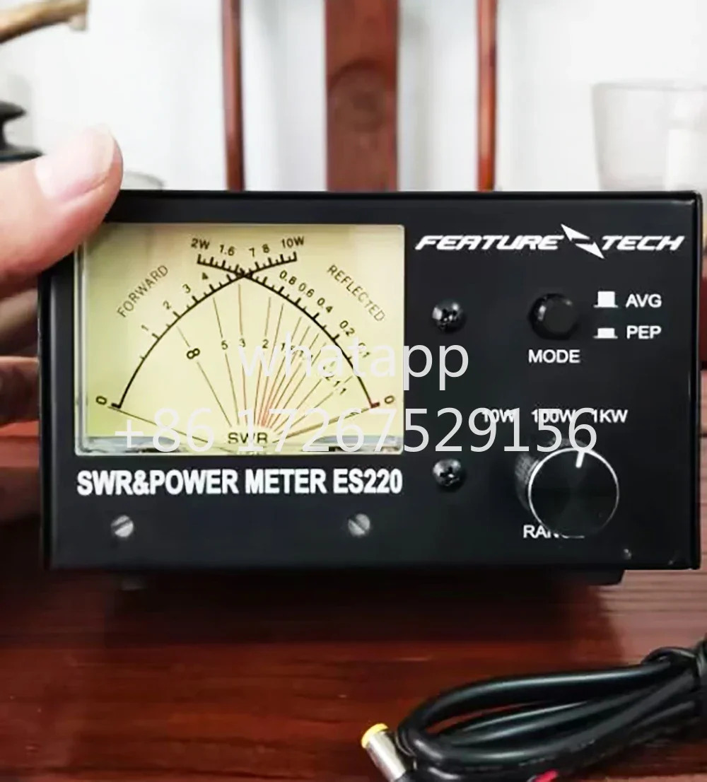 1000W ES220 V2 SWR 미터 전력계 VHF/UHF 듀얼 밴드 140-480MHz G/PEP