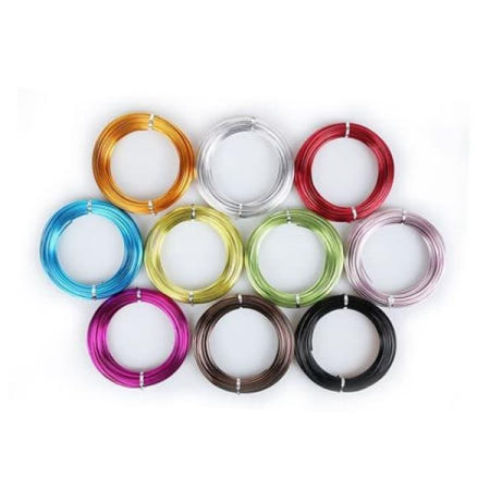 포비월드 칼라철사 칼라 철사 알루미늄 와이어 아트 공예 2mmx16M