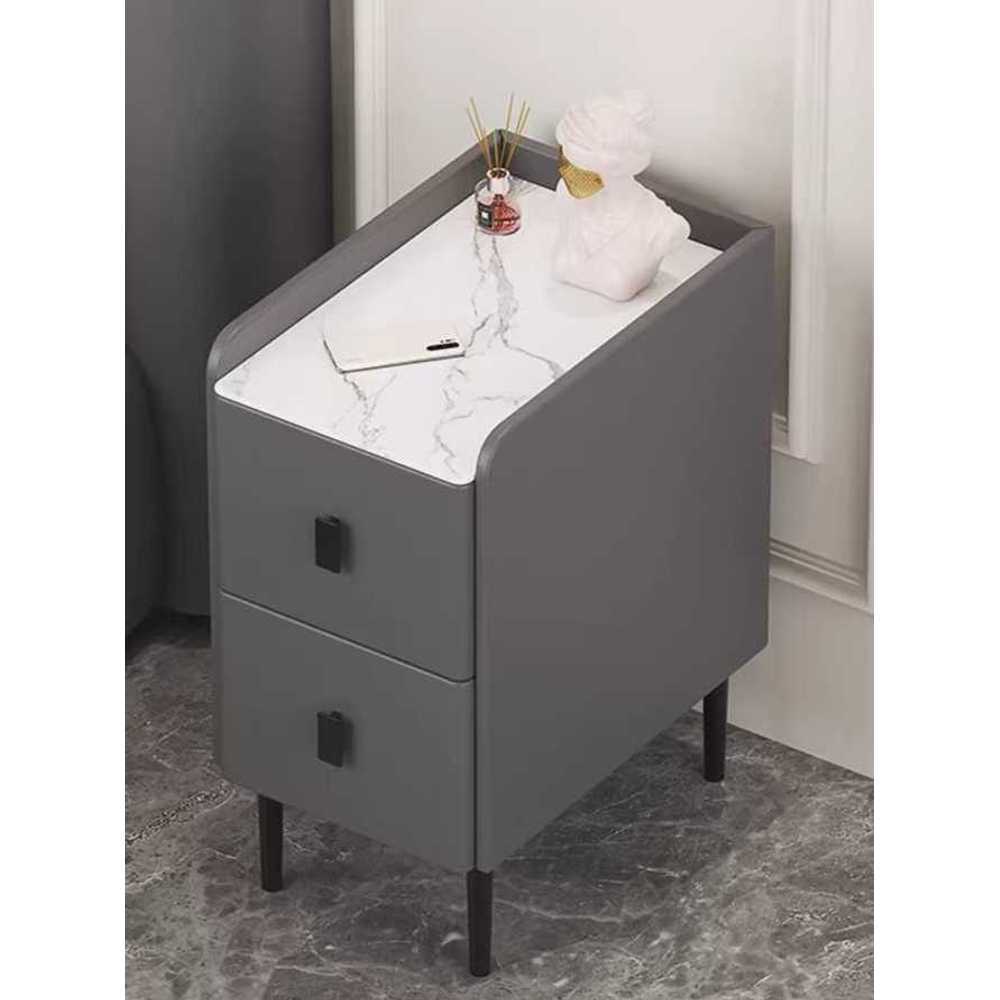 소파 사이드 서랍장 침대 탁자 거실 수납 소형 협탁 2단화이트/블랙/높이50cm25x40x60cm - 상품 이미지