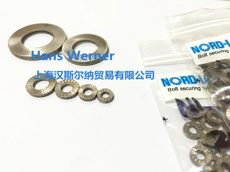 Nord Lock 스테인리스 스틸 와셔 316L 풀림 방지 NLSP 확대 오리지널