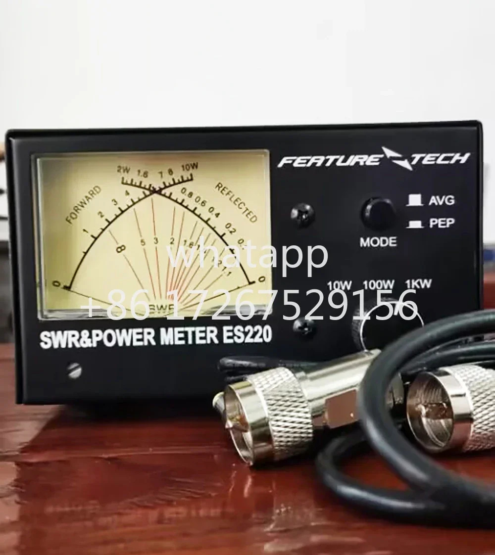 1000W ES220 V2 SWR 미터 전력계 VHF/UHF 듀얼 밴드 140-480MHz G/PEP