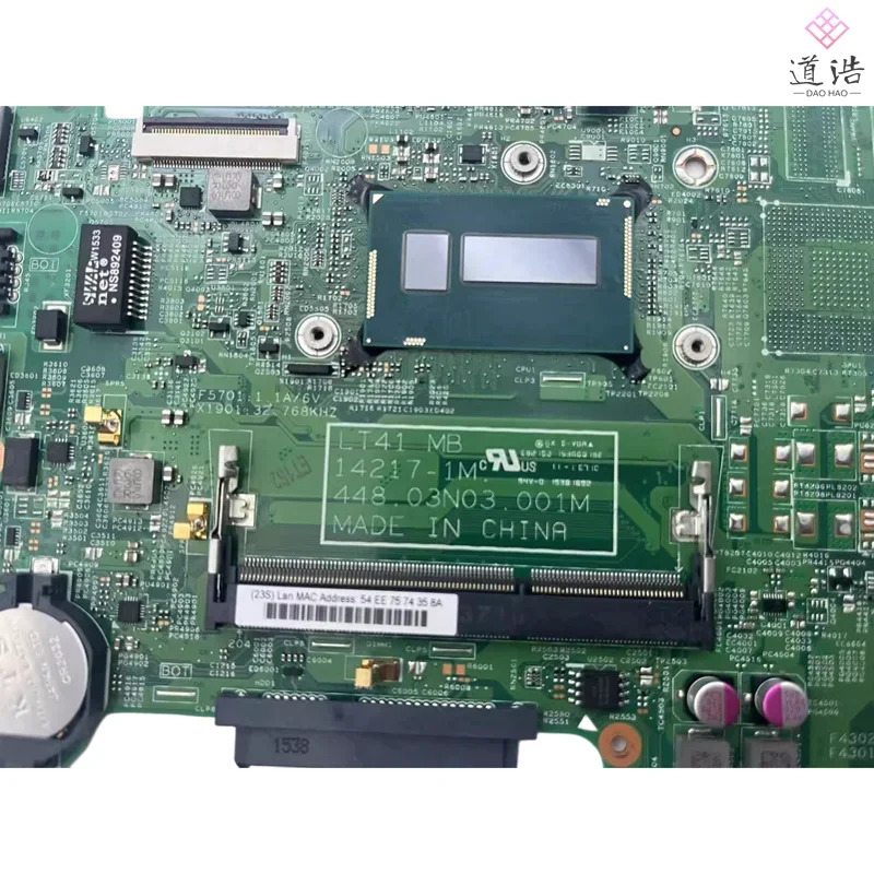 14217-1M Lenovo호환 Xiaoxin I2000 노트북 마더보드 I7-5557U 448.03N03.001M DDR3 메인보드 완전 작동 리퍼