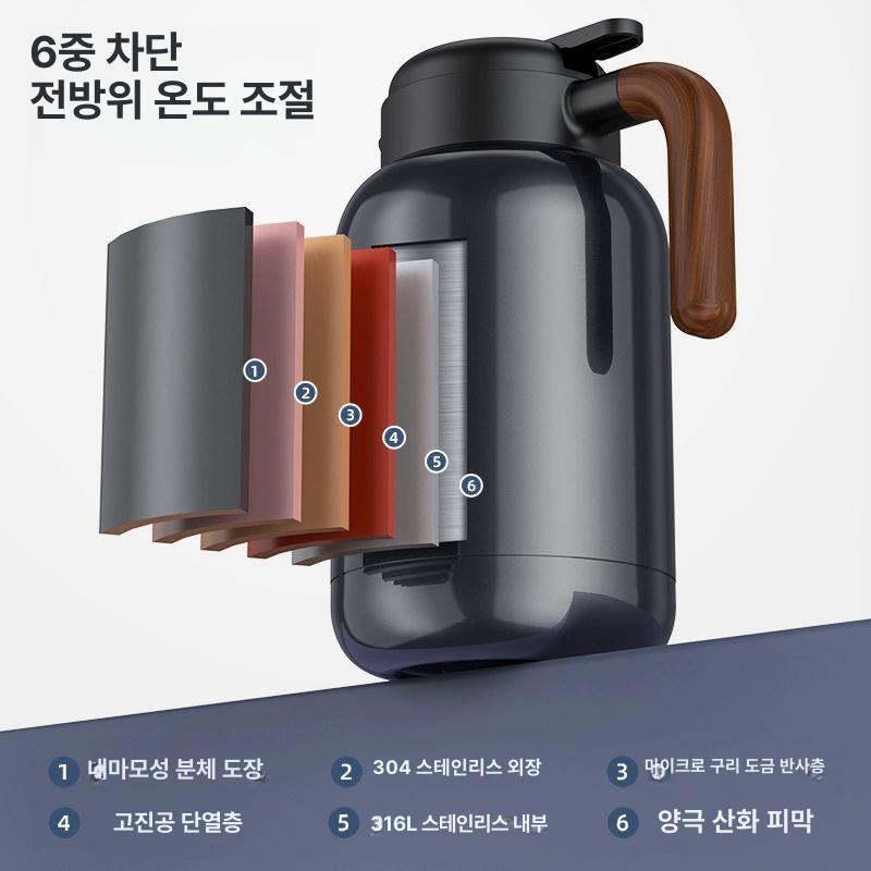 카포트 24V 전기포트 12V 차박 커피포트 캠핑 스틸컬러 1.0l 차통없음 - 상세 이미지 5