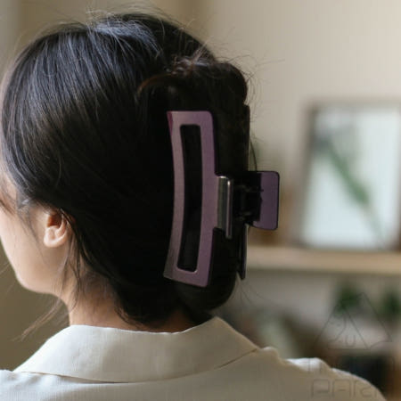 MEGAPARA협력사 글리터 오로라 대왕 집게핀 브라운 헤어삔 머리집게