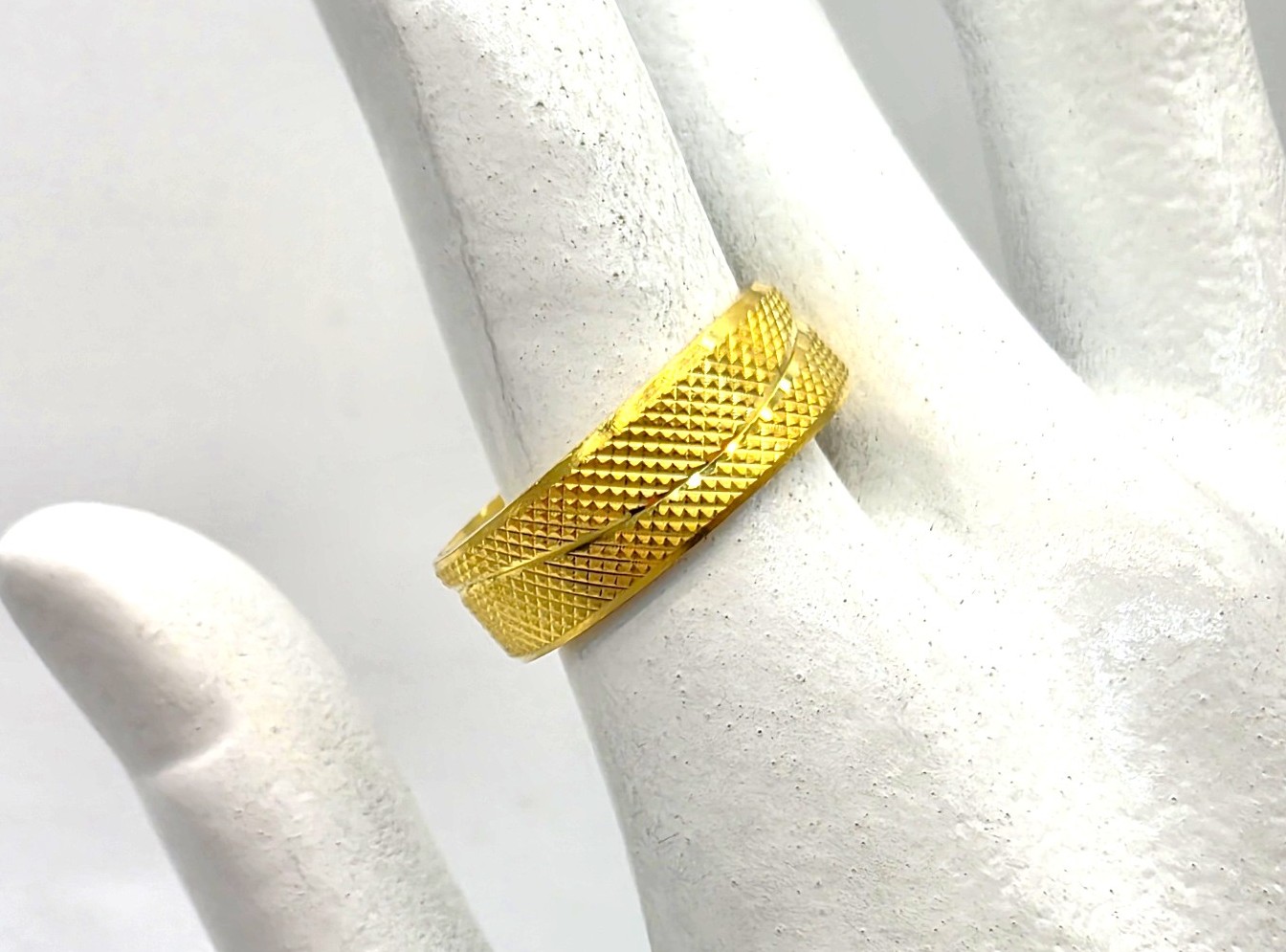 24K 순금 7.5g(2) 다이아컷 와이드 반지 이미지 6