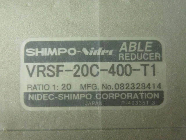 일본 Shin Bao 감속기 SHIMPO 전체 시리즈 VRSF-20C-400-T1