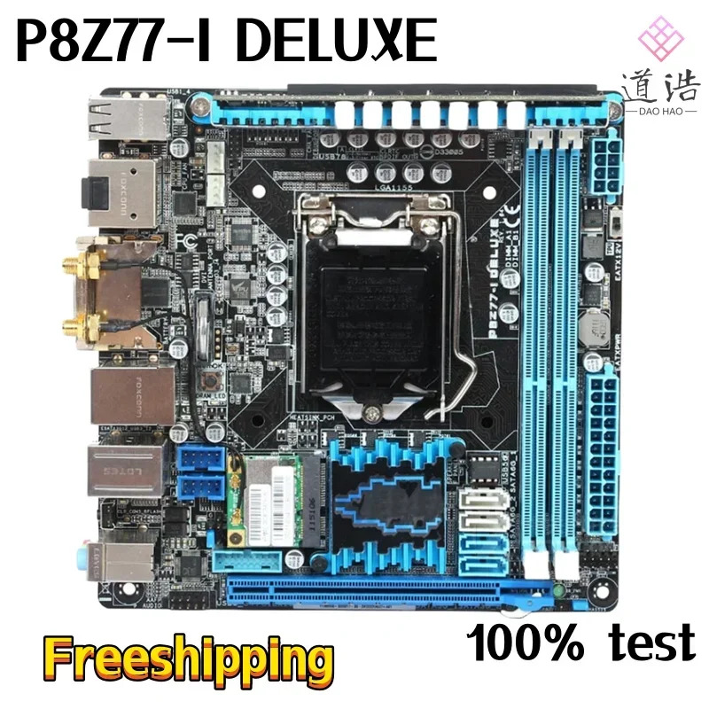 P8Z77-I DELUXE 마더보드16GB PCI-E3.0 HDMI LGA 1155 DDR3 Mini-ITX Z77 메인보드 완전 작동 리퍼