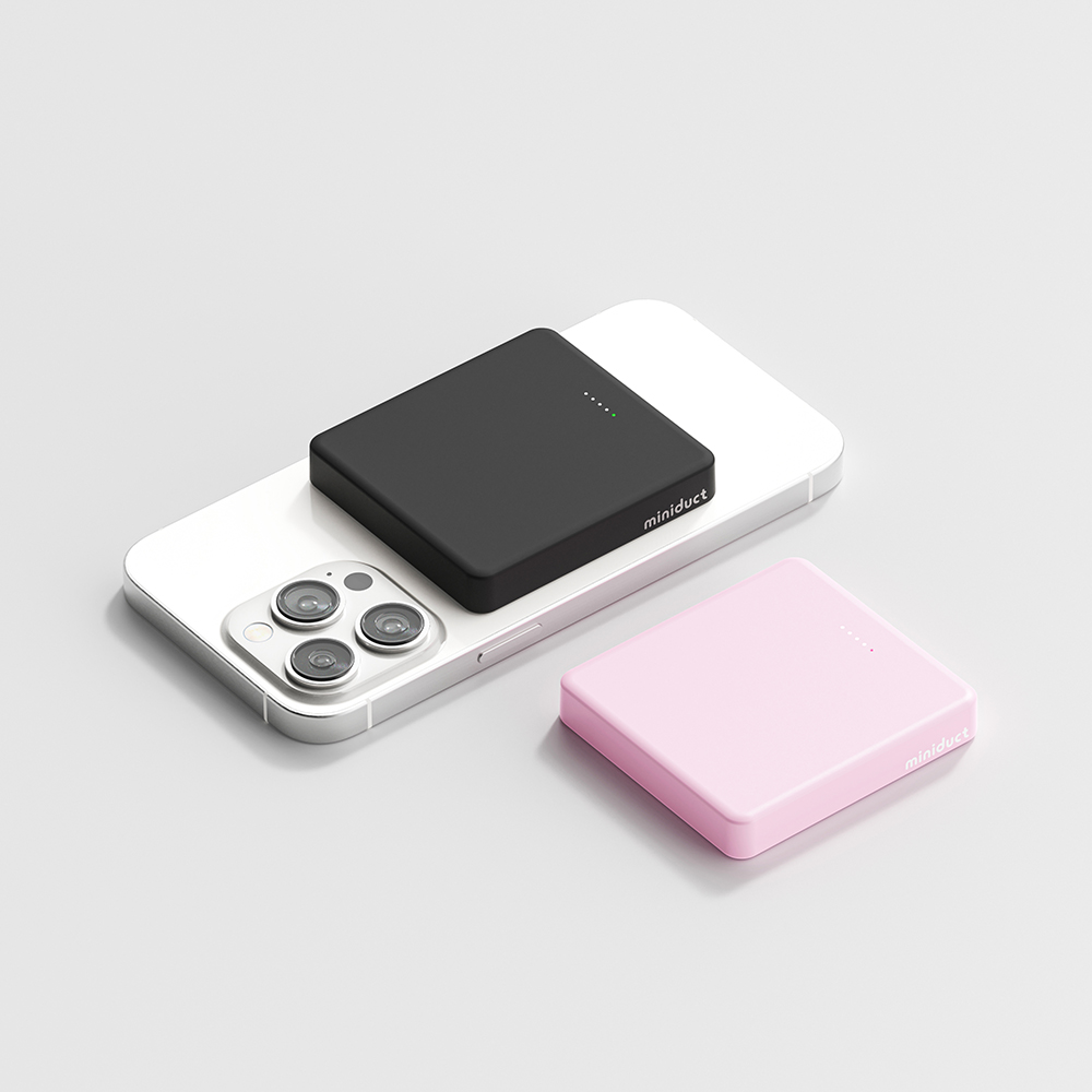 미니덕트 맥세이프 보조배터리 아이폰 갤럭시 미니 고속 무선 충전 배터리팩 4000mAh 제품 이미지