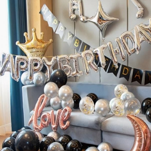 알파벳 생일 파티 풍선 레터링 생일 컨페티 풍선 데코레이션 벌룬 - 상품 이미지