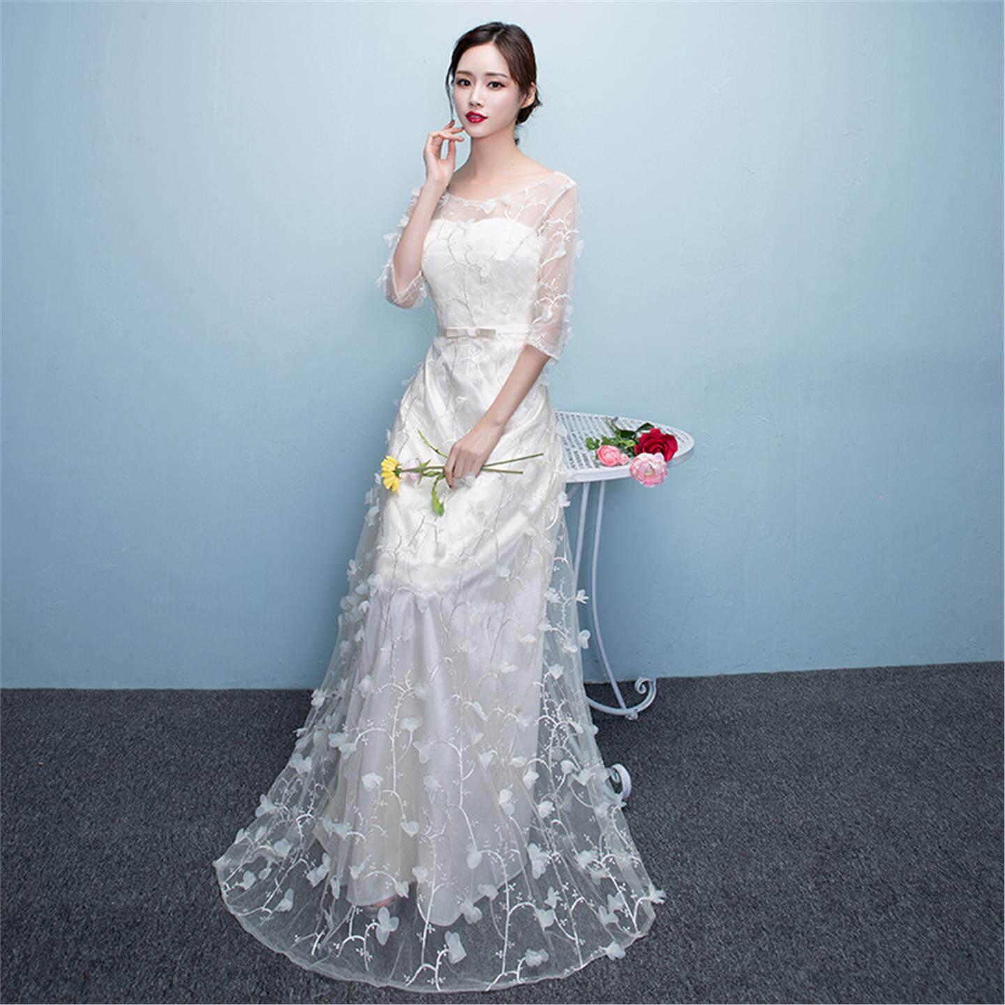 2부원피스 셀프웨딩드레스 파티 이브닝 본식 웨딩촬영원피스 - 상품 이미지