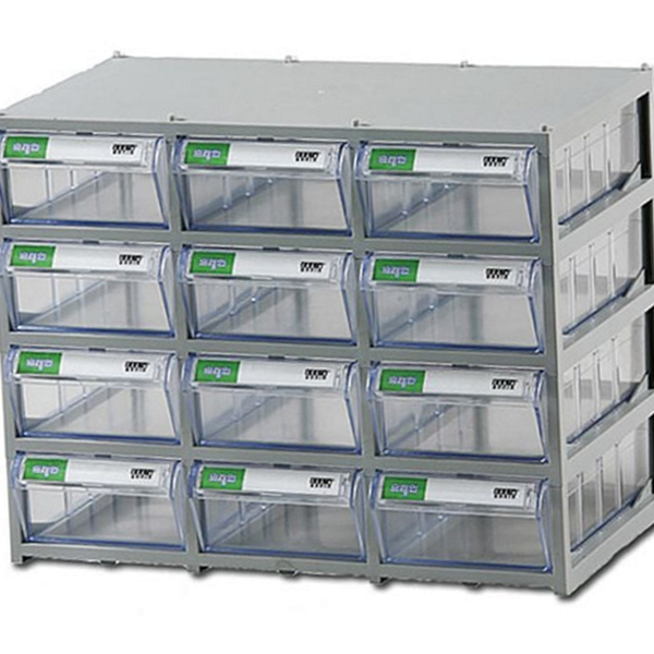 다용도 투명 서랍장 12칸 플라스틱 서랍장 4단 작은