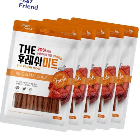 팻라인 반려동물 THE 후레쉬미트 오리 100g x5