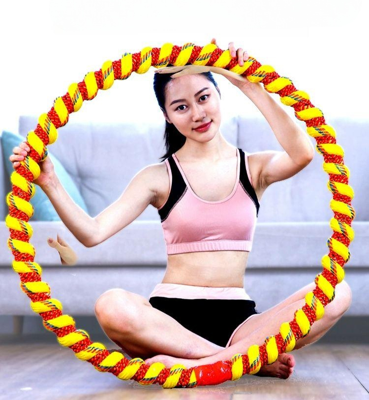 실 훌라후프 5kg 두껍고 튼튼한 꼬임 무소음 복부마사지 지압돌기 2.5-3.0kg 80cm - 상품 이미지