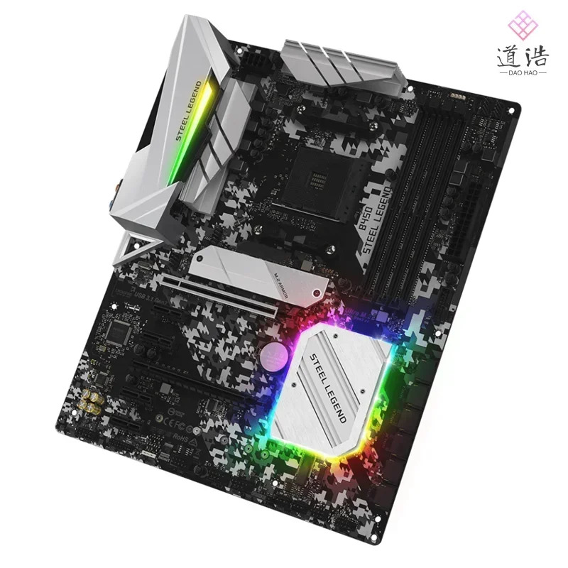 ASRock호환 B450 Steel Legend 마더보드 64GB PCI-E 3.0 M.2 HDMI AM4 DDR4 메인보드 완전 작동 리퍼