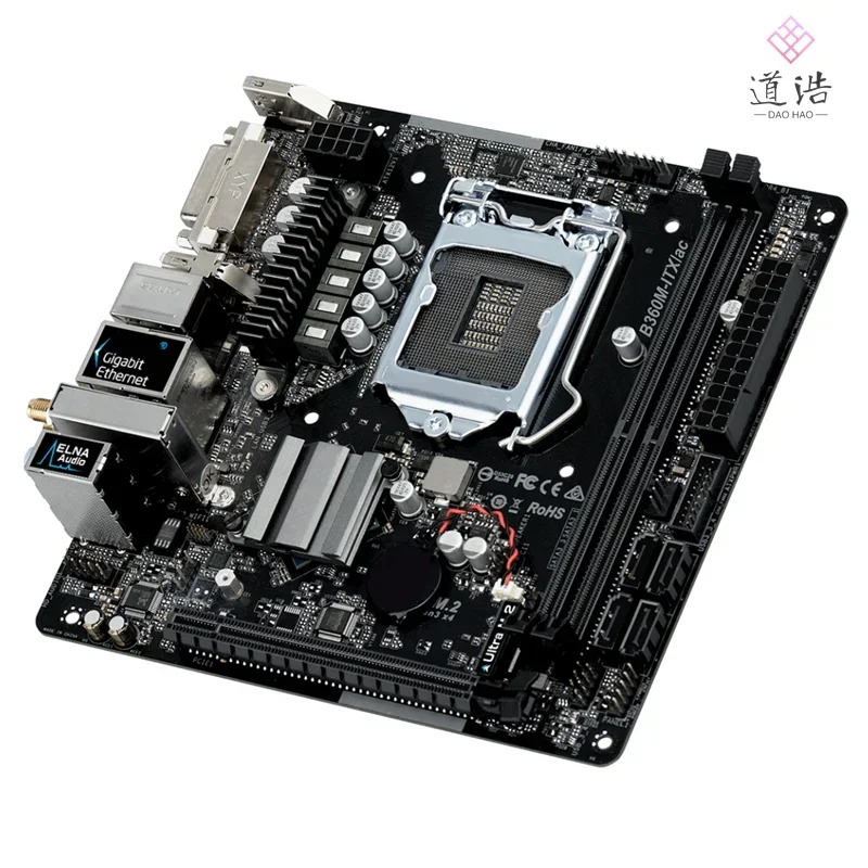 ASRock호환 B360M-ITX/AC 마더보드32GB HDMI PCI-E3.0 LGA 1151 DDR4 Mini-ITX B360 메인보드 완전 작동 리퍼