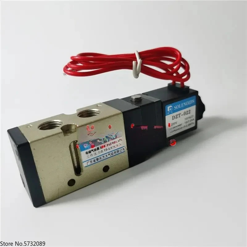 2pcs 전기 제어 방향 밸브 NF3130 AC220V DC24V 2위치 5방향 DZT 솔레노이드
