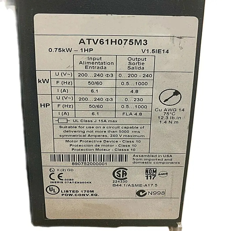 주파수 변환기 ATV61H075M3상태