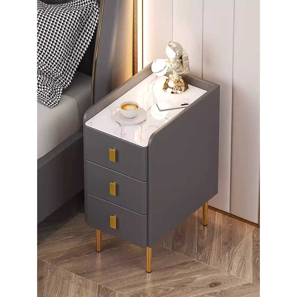 소파 사이드 서랍장 침대 탁자 거실 수납 소형 협탁 2단화이트/블랙/높이50cm25x40x60cm - 상세 이미지 4