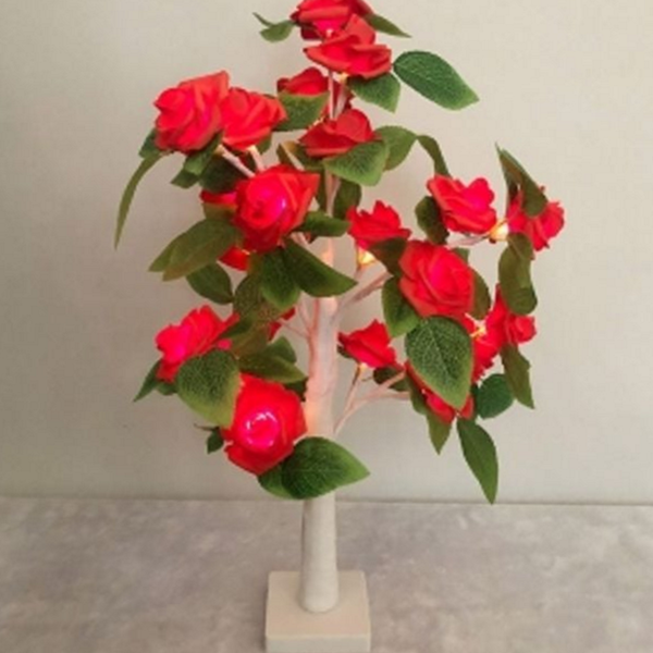 플라워 장미 무드등 인테리어 장미 led 조명 무선 탁상