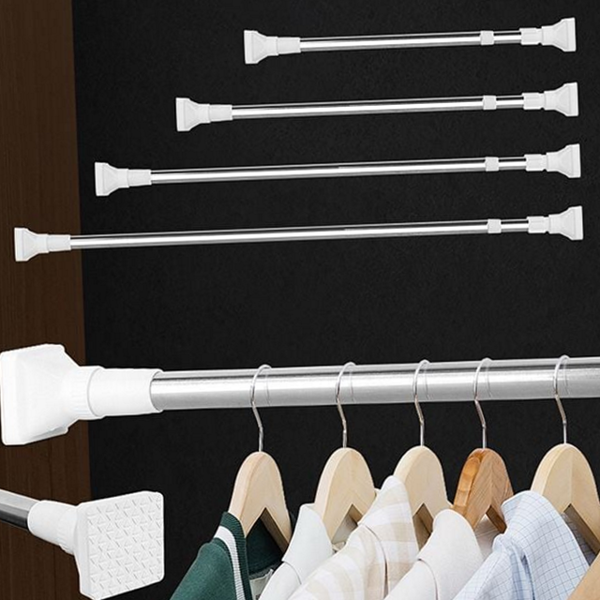 강력 사각 압축봉 옷걸이 길이 조절 행거 옷장