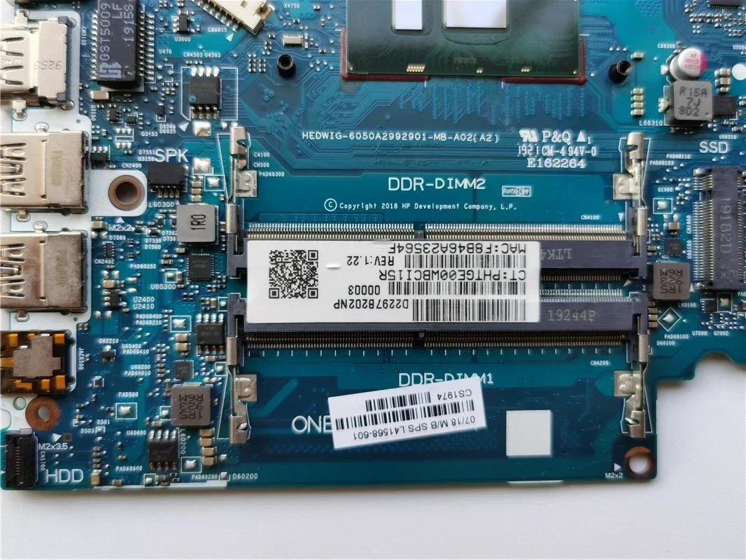 hp호환 14-CF 14S-CF 노트북 PC 마더보드 I3-7100 L41568-601 L41568-001 DDR4 메인보드 완전 작동 리퍼