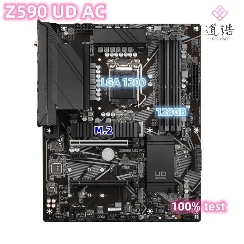 Z590 UD AC 마더보드128GB DP M.2 LGA 1200 DDR4 메인보드 완전 작동 리퍼