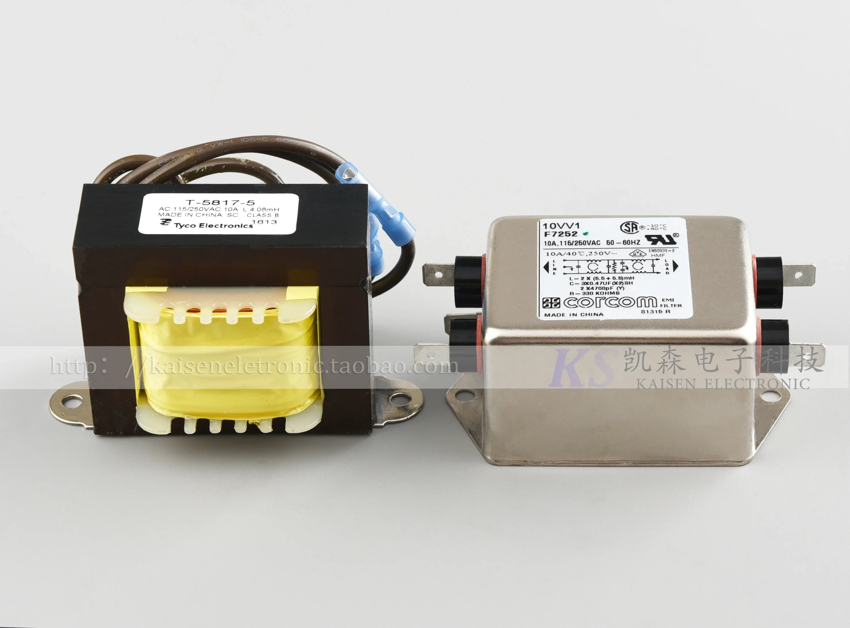 10VV1 10A F7252 6609043 -3 런닝머신 Corcom 전방지 VDE 필터