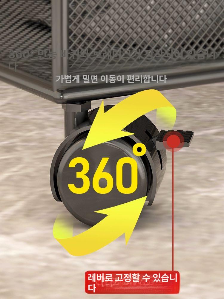 자취방 선반 사무용 인테리어 튼튼한 미니 서재 수납 밑 블랙 2단 중형 이동식 - 상세 이미지 5