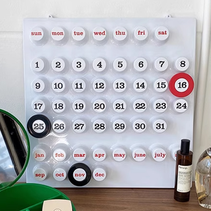 링어데이트 디데이 만년달력 빈티지 인테리어 소품 캘린더 Ring A Date Calender - 상세 이미지 3