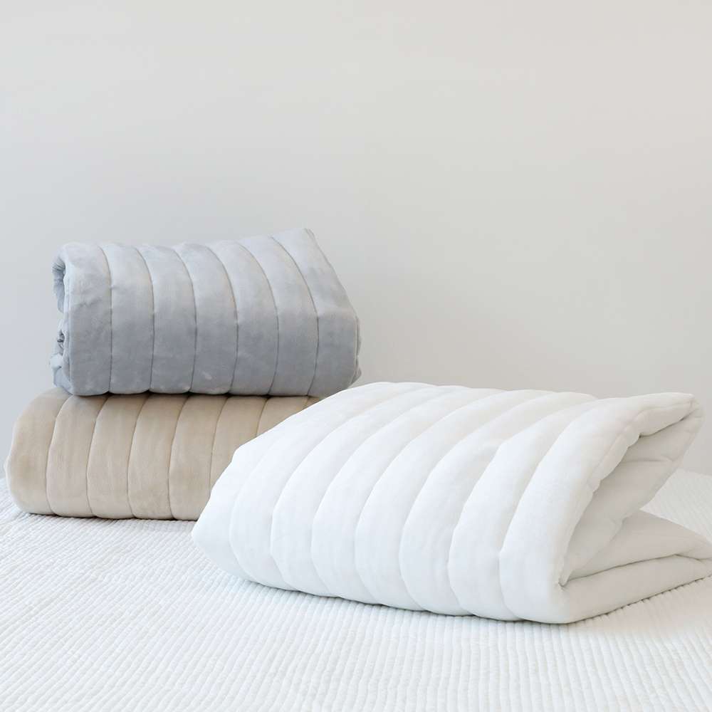 따뜻한 고밀도 단모 밍크 극세사 미끄럼방지 고정밴드 겨울 침대패드 SS