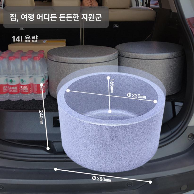 고밀도 폼 보온통 원형 보관함 손잡이형 식품 보온 원통 - 상세 이미지 3