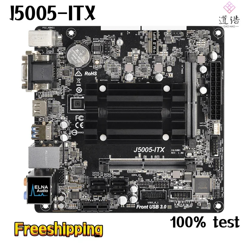 ASRock호환 J5005-ITX 마더보드8GB HDMI M.2 DDR4 Mini-ITX J5005 메인보드 완전 작동 리퍼