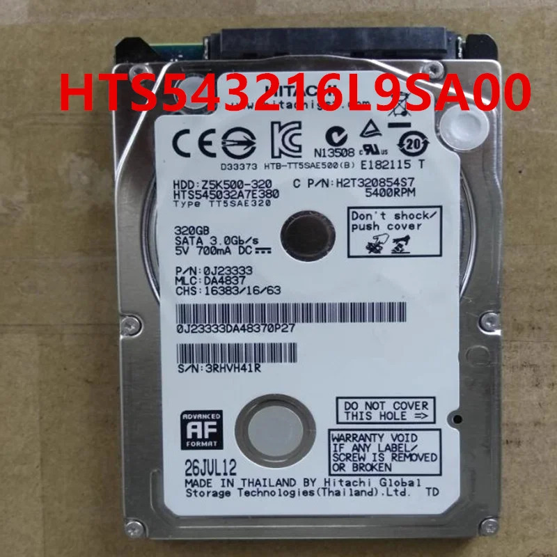 HITACHI오리지널 하드 HTS543216L9SA00 160GB SATA 2.5 인치 5400RPM 8MB 노트북 HDD