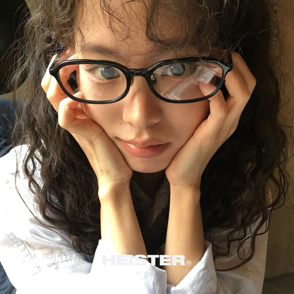 하이스터 안경 노이드 Noid BSV 블랙 씬스퀘어 코받침 가벼운 뿔테 안경테 - 상세 이미지 2