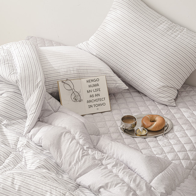 세사온라인 알러지케어 먼지없는 사계절 차렵이불패드 풀세트 시나몬(그레이), Q(퀸)